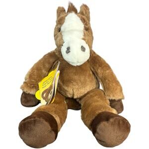 VTG 1997 Build A Bear Plush Floppy Brown Pony Horse 18” Retired W/ PAW PASS TAG!